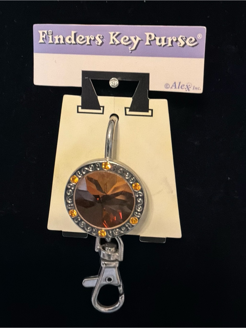 Amber Crystal Purse Key Holder